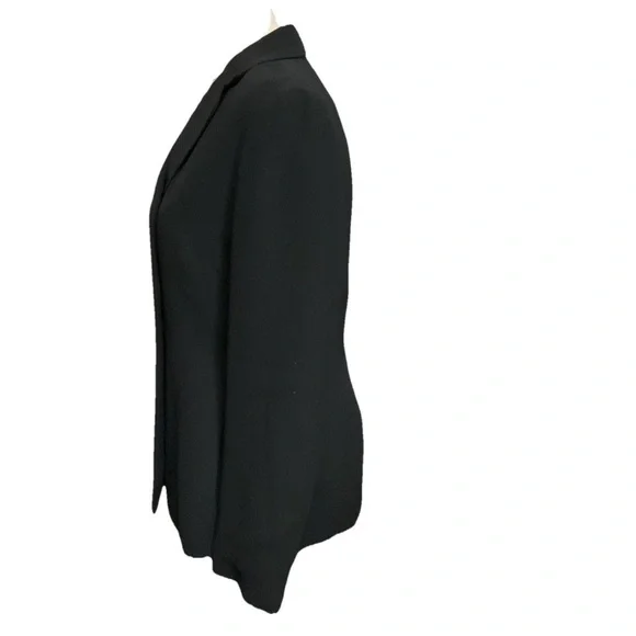 Larry Levine Petites Black Double Breasted Suit Jacket Business Size 4P - Picture 2 of 4